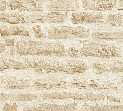 Papier peint intissé pierre beige 35580-2 A.S. Création