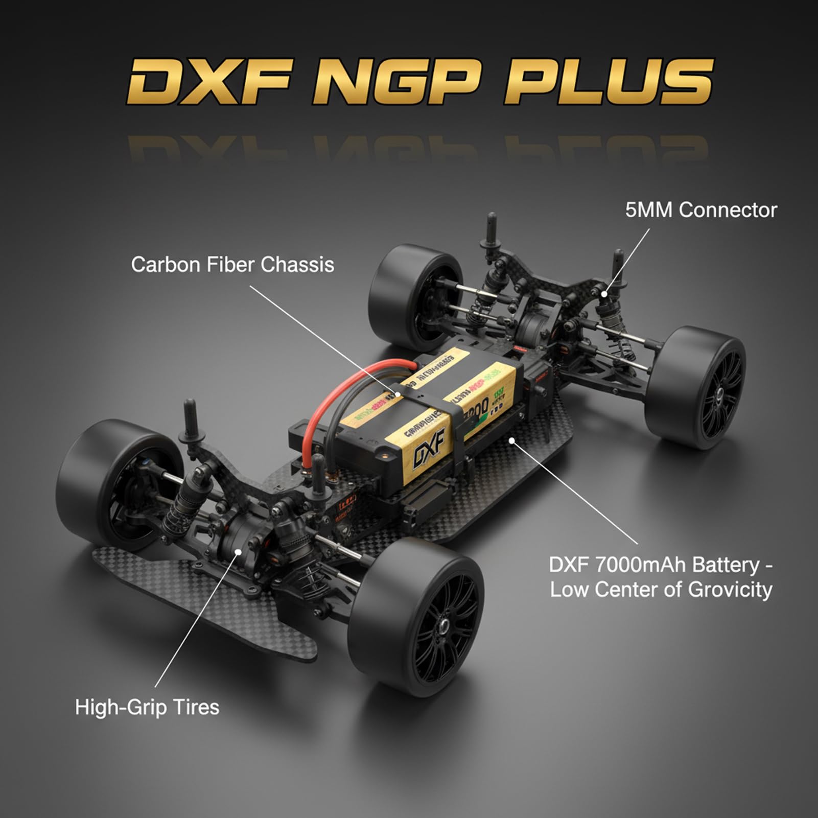 DXF 2 Packungen 2s lipo akku, leistungsstarker für modellfahrzeuge - lipo 7,6v, 7000mah, 150c, 5.0mm Deans/T stecker fittet 1/8 und 1/10 Modelle losi, axial mehr, Essential für lipo 2s Enthusiasts