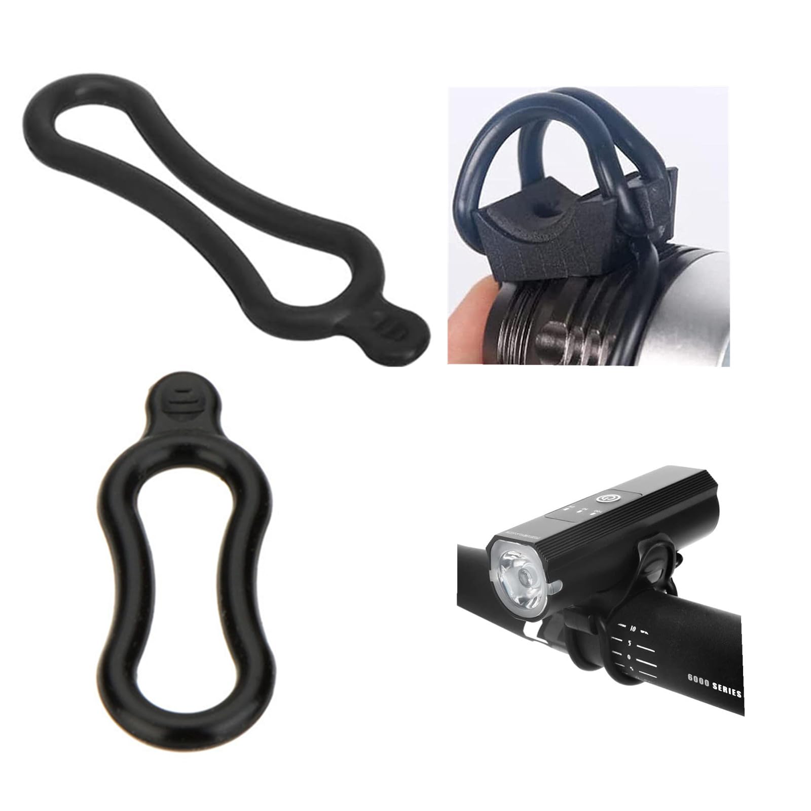 Anelli Gomma Luosh Per Lampada Bicicletta - Supporto Faro LED