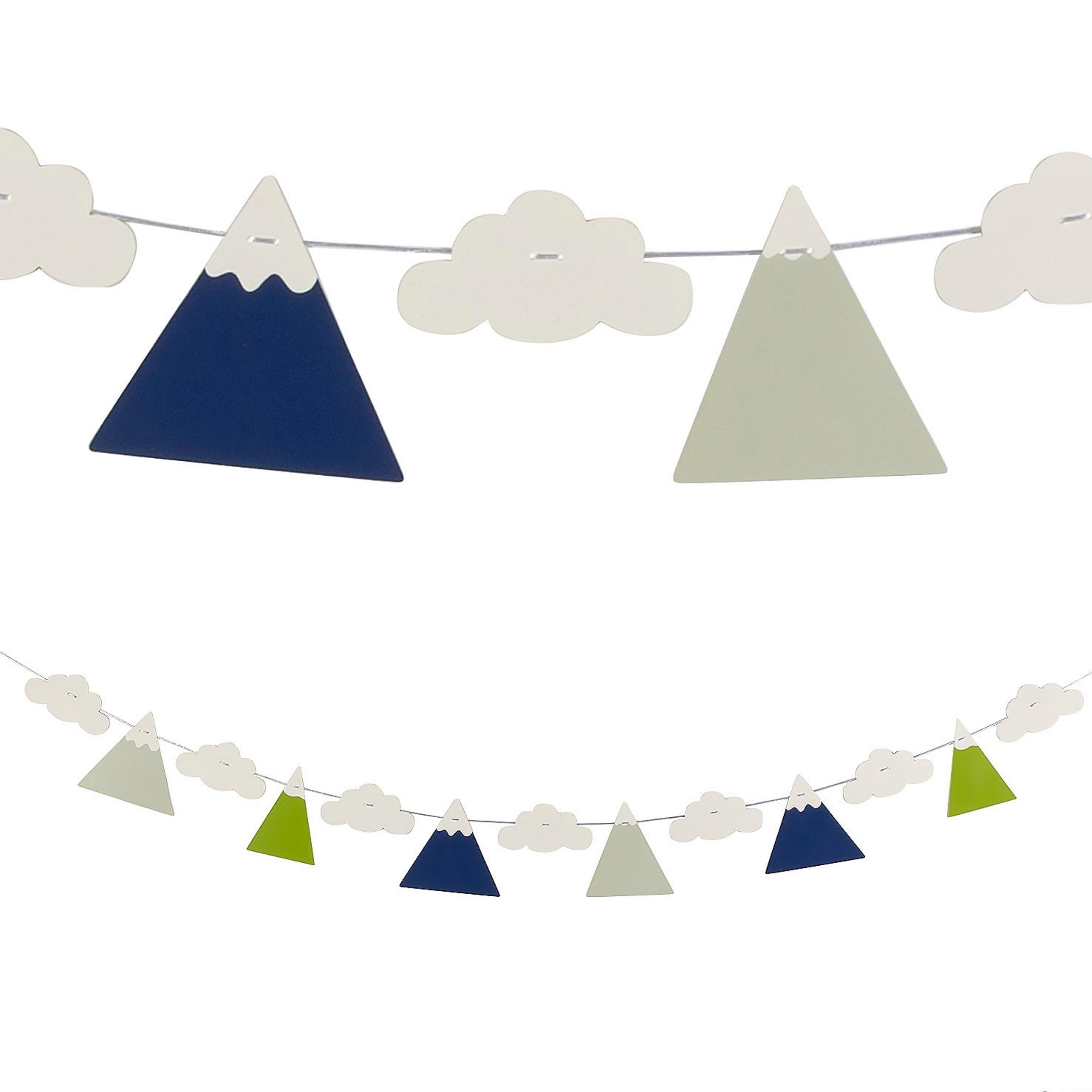 Fun Express Born to Move Mountains Birthday Party Banner - Multi Color Adventure Theme Party Banner - Let the Adventure Begin Birthday Wall Garland and Party Decoration Set