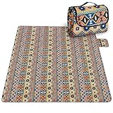 KIMIGO Manta de Picnic Impermeable 200x200 CM - Alfombra Exterior con Base Aluminio,Lavable y Antarena para Playa,Camping,Barbacoa