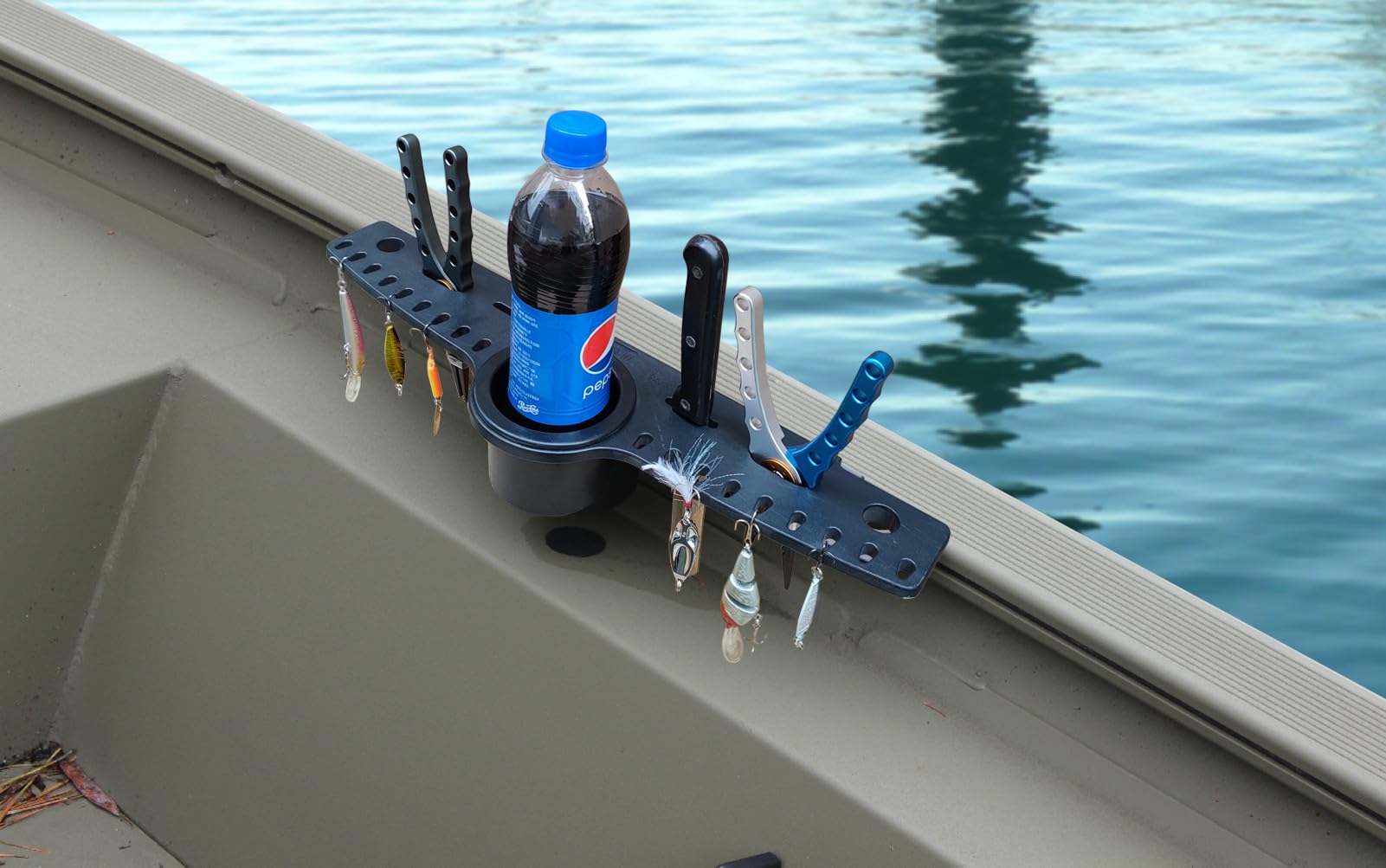 (Black) - Knife and Plier Holder Rig Rack Tracker Boat Versatrack System/90 Degree Lund Sport Track