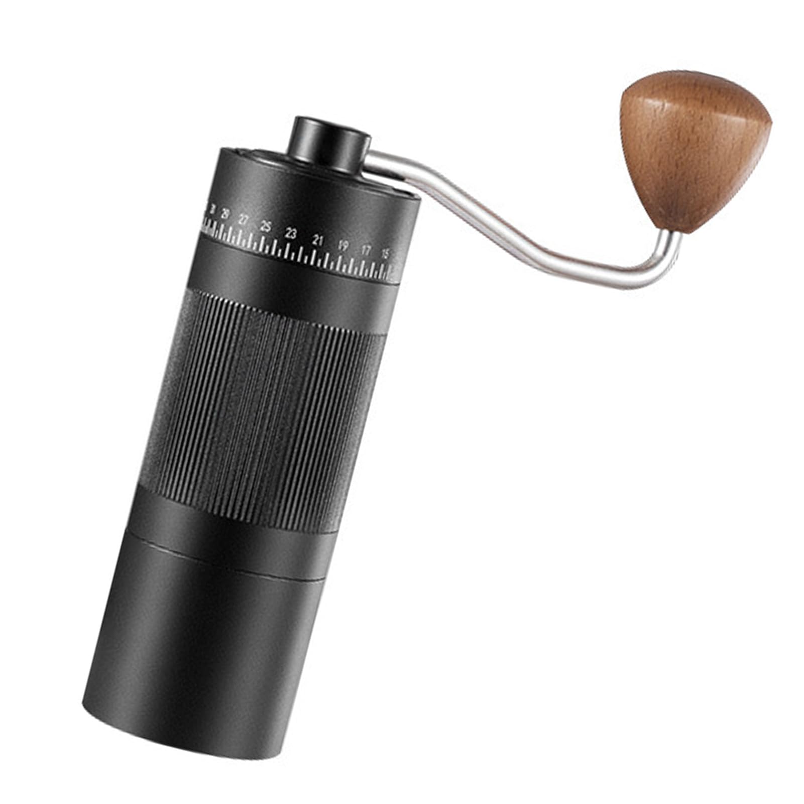 Macinacaffè Manuale in Acciaio Inossidabile 304, macinacaffè Manuale con capacità di 22 G, con 55 Impostazioni Regolabili, Ideale per Viaggi, Campeggio e Casa (BLACK)