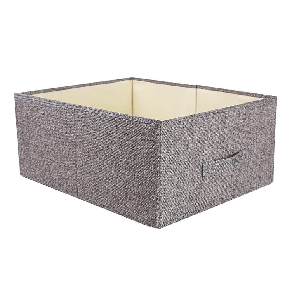 ETRGFTHU Clothes Storage Box Household Folding Organizer Wardrobe Drawer Storage Sundries Storage Ventilation and Moisture-proof(Grey,41cm*24cm*17cm)
