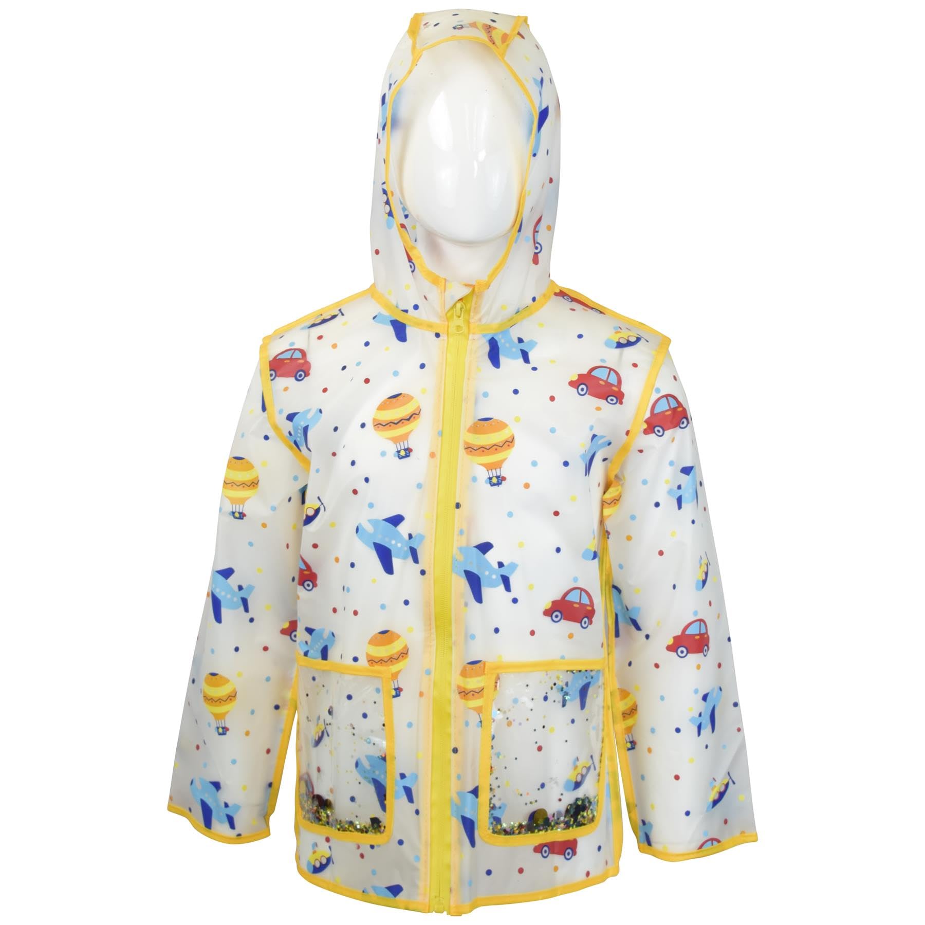 A2Z 4 Kids Girls Raincoat EVA Transparent - Raincoat 627 Yellow 11-12