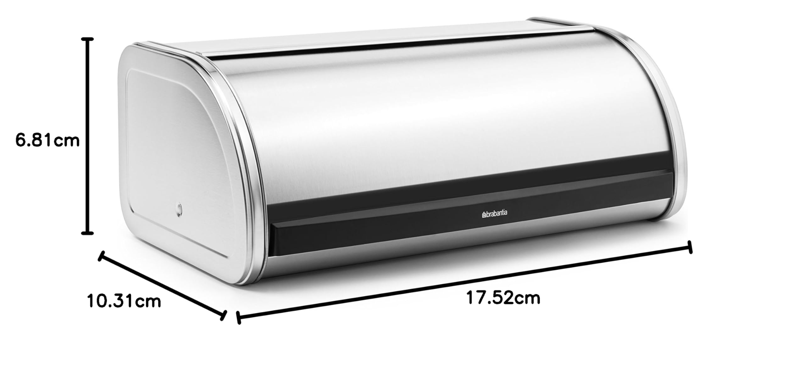 Amazon.co.jp: Brabantia Roll Top Bread Bin Matte Stainless Steel