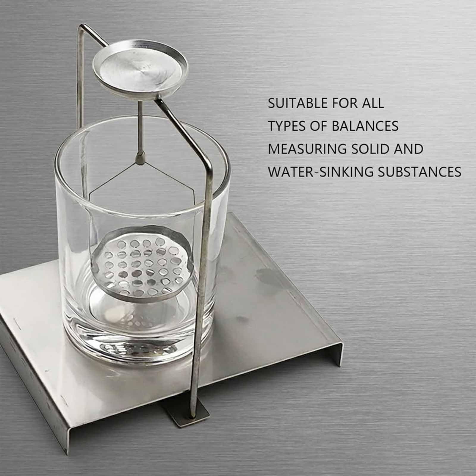 MObyat Kit De Determinación De Densidad De Laboratorio, Marco De Gravedad Específica para Pesaje Hidrostático con Acero Inoxidable, Ensayos No Destructivos, para Muestras Sólidas Y Líquidas,