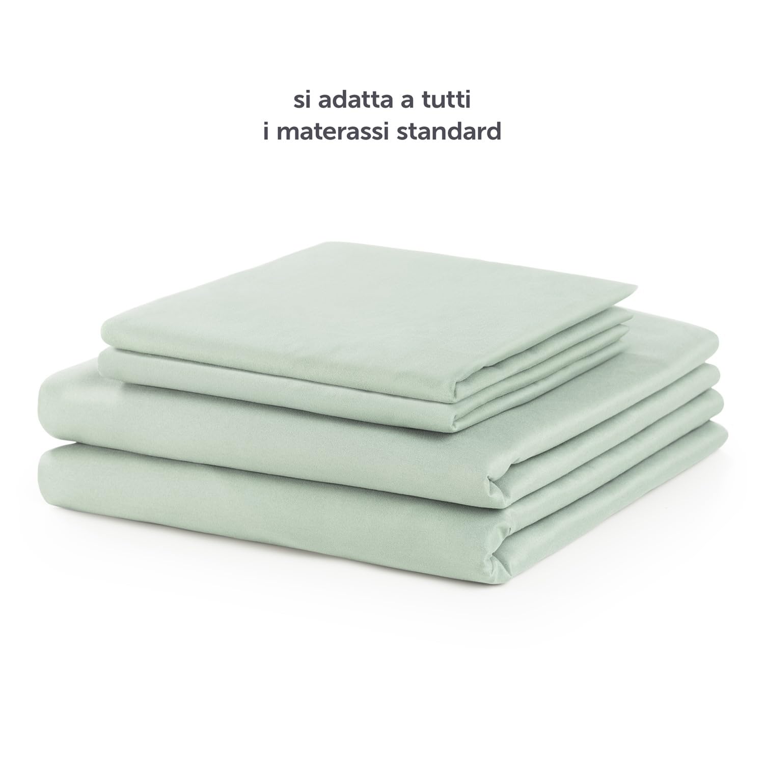 Blumtal Completo lenzuola matrimoniali 3pz - completo letto matrimoniale certificato OEKO-TEX - lenzuolo con angoli 180x200x30cm + lenzuolo 280x275cm + federa cuscino 50x80cm in microfibra - in verde