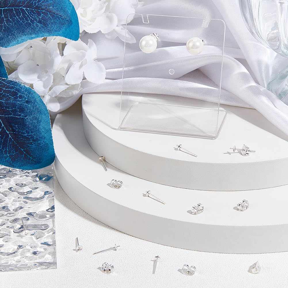 Beebeecraft 1 Boîte De 30 Boucles D'oreilles à Tige Plaquées Or 18 Carats Avec Boucle Et 30 Fermoirs Papillon Pour La Fabrication De Bijoux Et Les Loisirs Créatifs