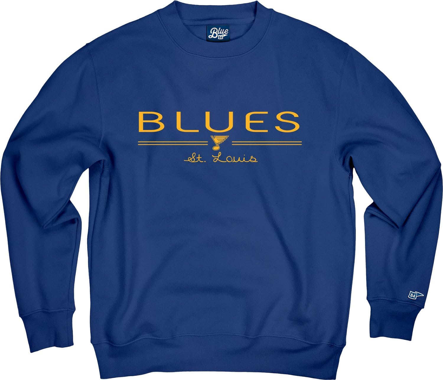 セントルイスブルースNHL公式ライセンスクルーネックスエットシャツスローバック、チームカラー、L