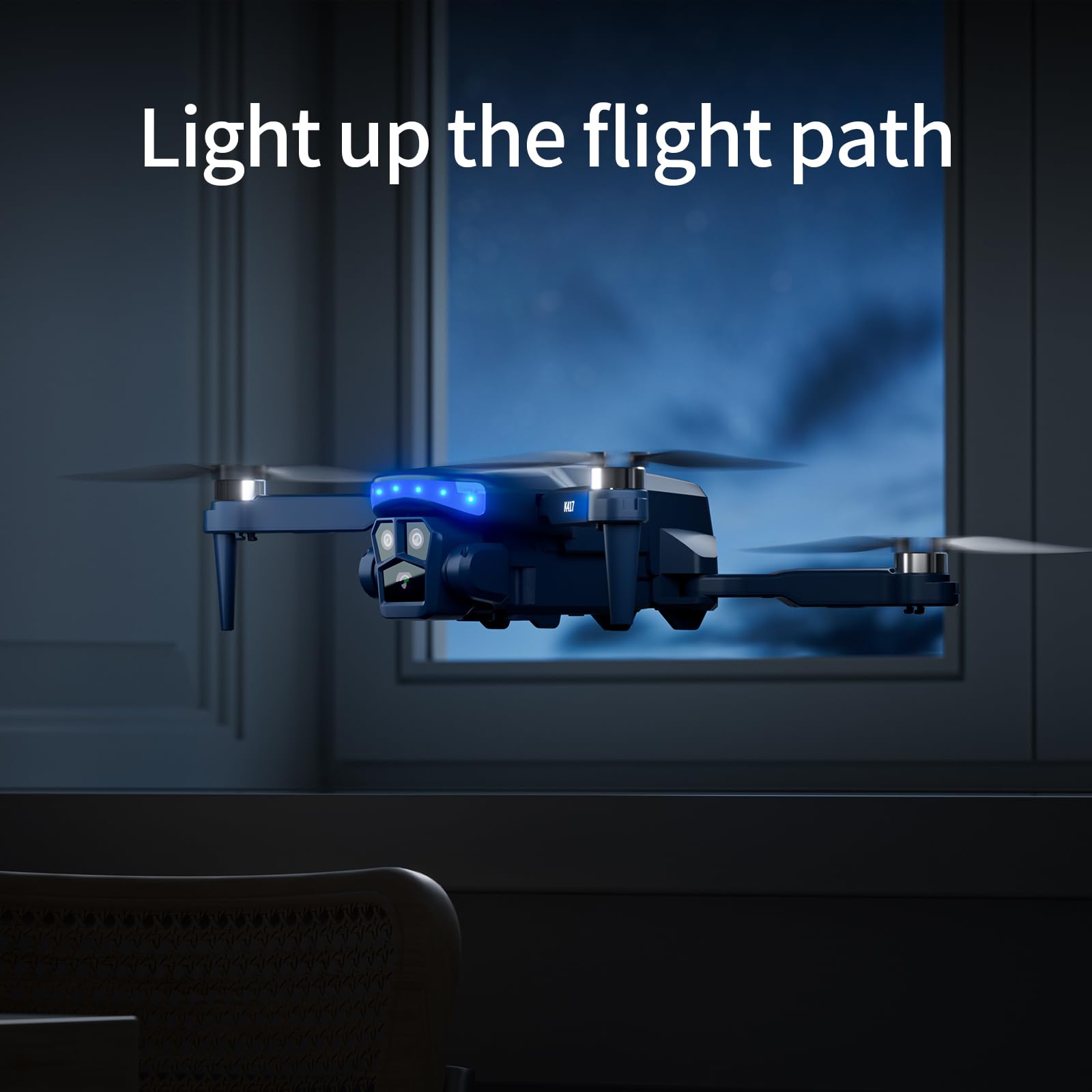 Drone con Telecamera 1080P per blu a LED,Elettrica Regolazione 90°Drone con Video WiFi Live,Pieghevole Quadcopterper per Adulti e Principianti,Mini droni per Bambini e Ragazze e Ragazzi,Sacchetto