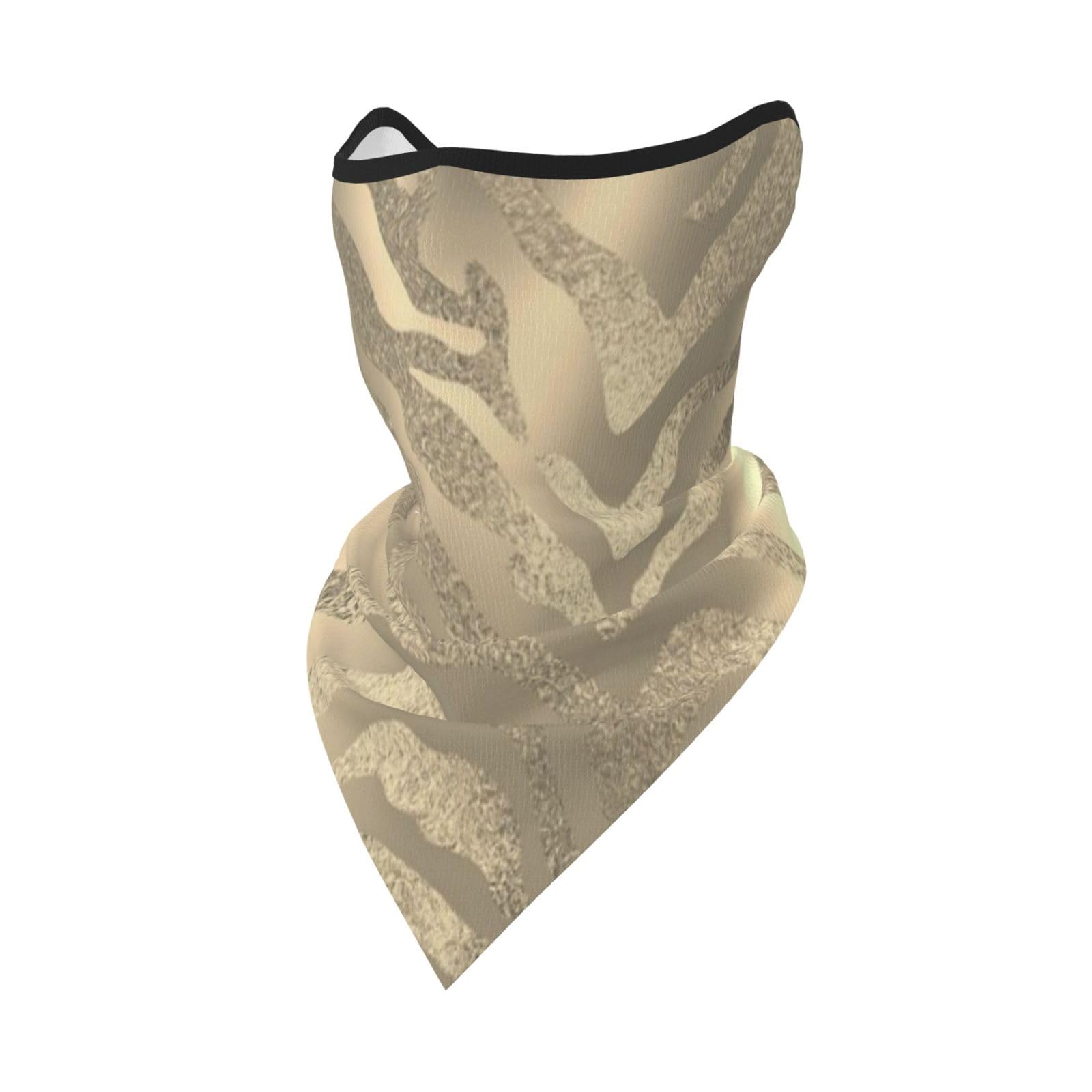 Hnnkloy Safari African Gold Glam Zebra Animal Skin Sepia,Soft Face Cover Neck Gaiter Half Face Mask Scarf Sports Mask