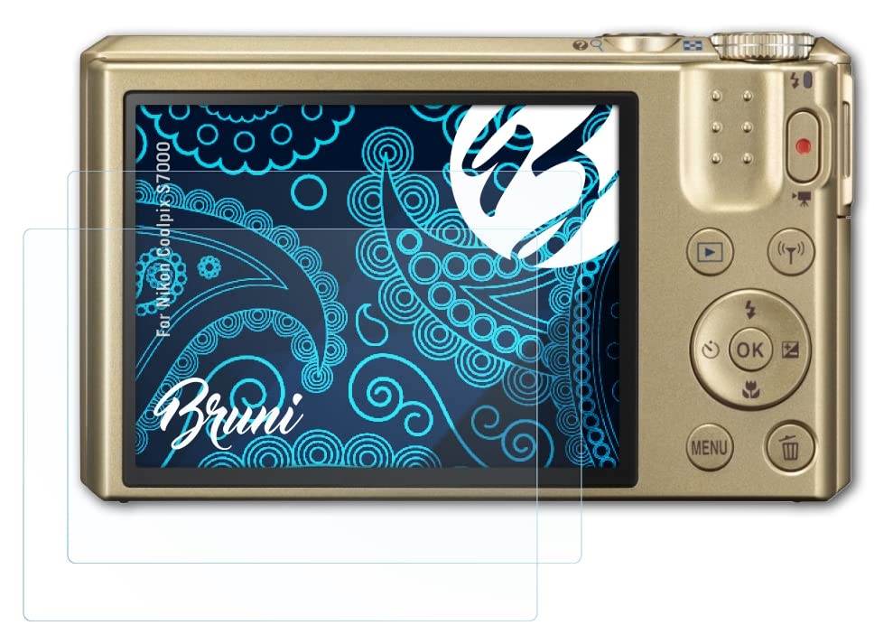 Bruni Screen Protector compatible with Nikon Coolpix S7000 Protector Film, crystal clear Protective Film (2X)