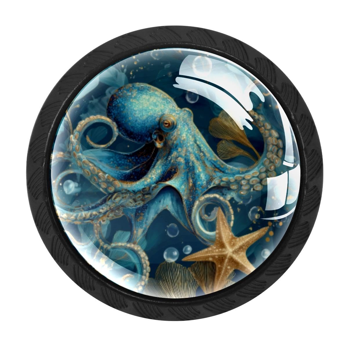 Heoeh Multi 2 4 Pcs Kitchen Cabinet Knobs, Octopus Starfish Drawer Knobs Dresser Handles