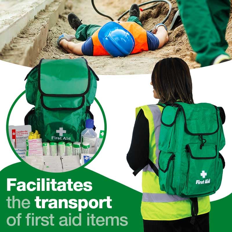 Image of Safety First Aid First Aider Rucksack, Comprehensive Fully Stocked