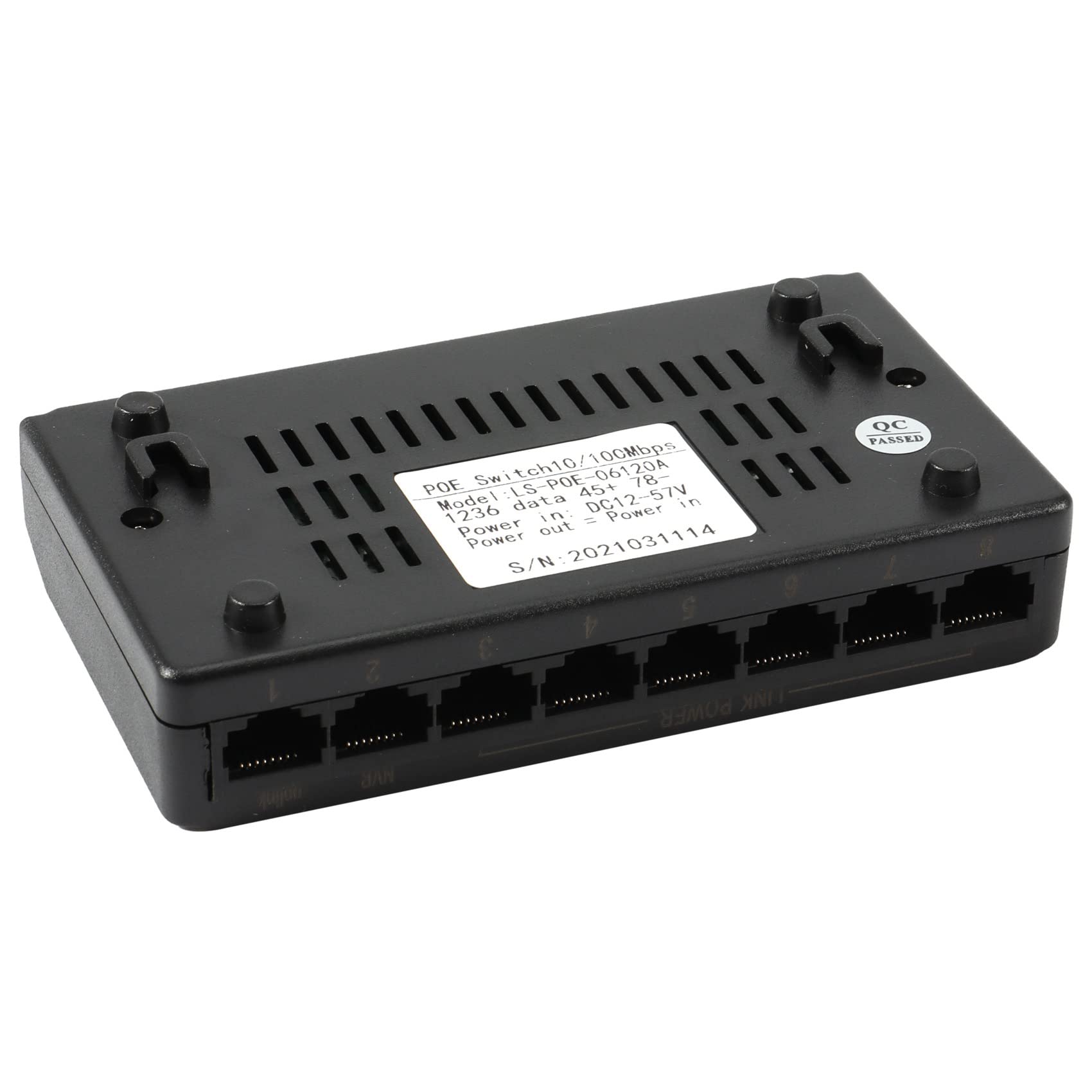 10X 8 Porte 6 + 2 Poe Switch Injector Power al RJ45 Ethernet Adattatore di Alimentazione Famiglia di Rete 10 / 100M per Telecamere
