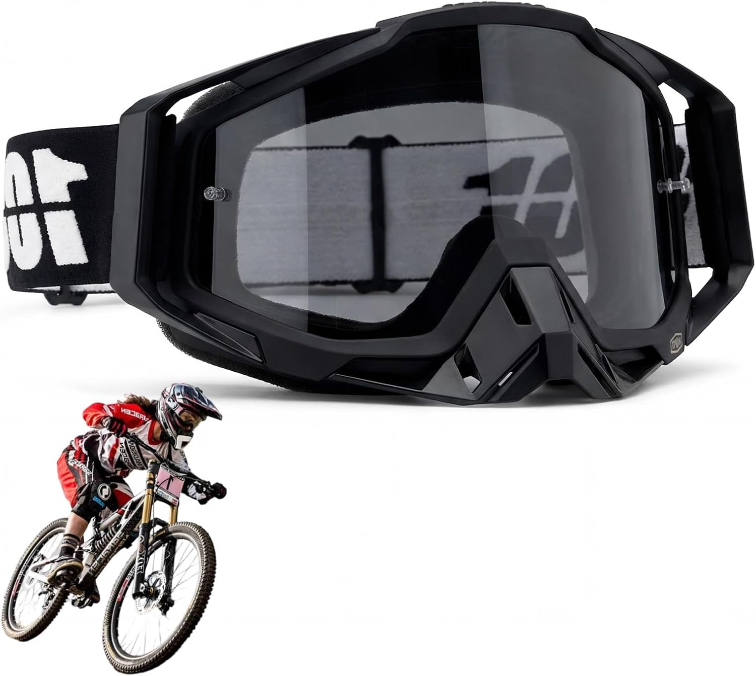 Motocross Brille Moped Brille Dirt Bike Crossbrilles Fullface Brillen Mtb Goggle Off Road Brillen Winddichte Staubdichte Motocross-Brilles Off Road Racing Fahrbrilles