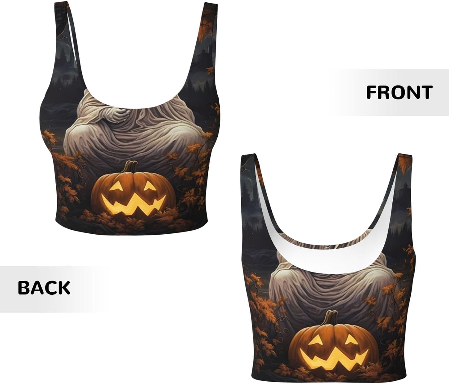 Women's Sports Vest DDCXZPP Ghost on the Pumpkin Printing Soft, Comfortable, Lightweight, and Breathable