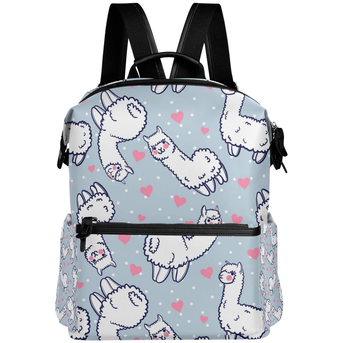 Oarencol Cute Alpacas Hearts Llama Japanese Animal Style Polka Dot - Main Image