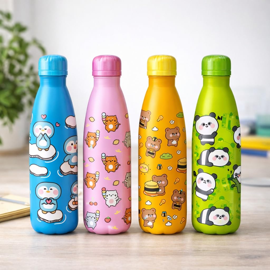 Borracce Personalizzate e Bicchieri: Yukon - Borraccia Termica 500 Ml Acciaio 304 Doppia Parete Bruin Bear