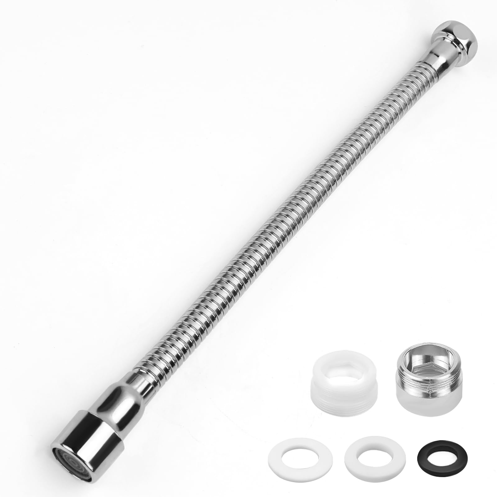 Prolunga per rubinetto da 20 cm, funzione girevole a 360°, antiesplosione e antiruggine, adatto per il bagno e le estensioni del rubinetto della cucina