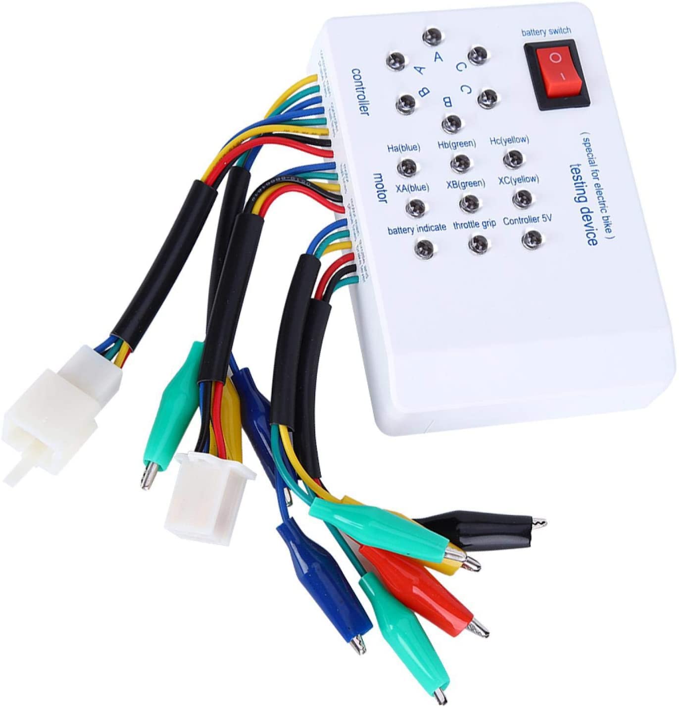 Tester Motore Brushless, 115x80x26mm Dispositivo di Prova E-bike Electro, Riparazione Auto Tester per Biciclette Elettriche Controller Rilevatore Universale per Veicoli Elettrici