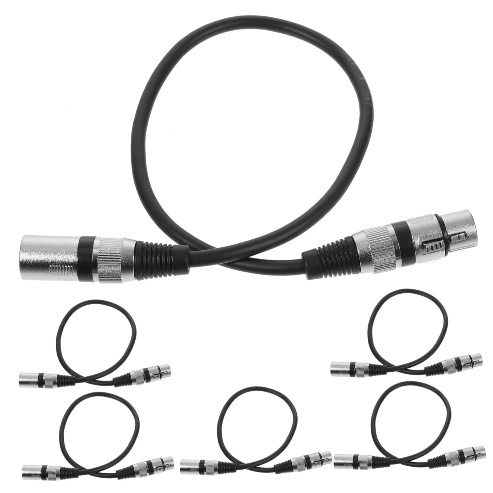 Toyvian 6piezas Cable de Audio Xlr de Conector Macho de Pines Hembra Xlr Accesorio para Cable de Micrófono para Ktv y Sistemas de Altavoces