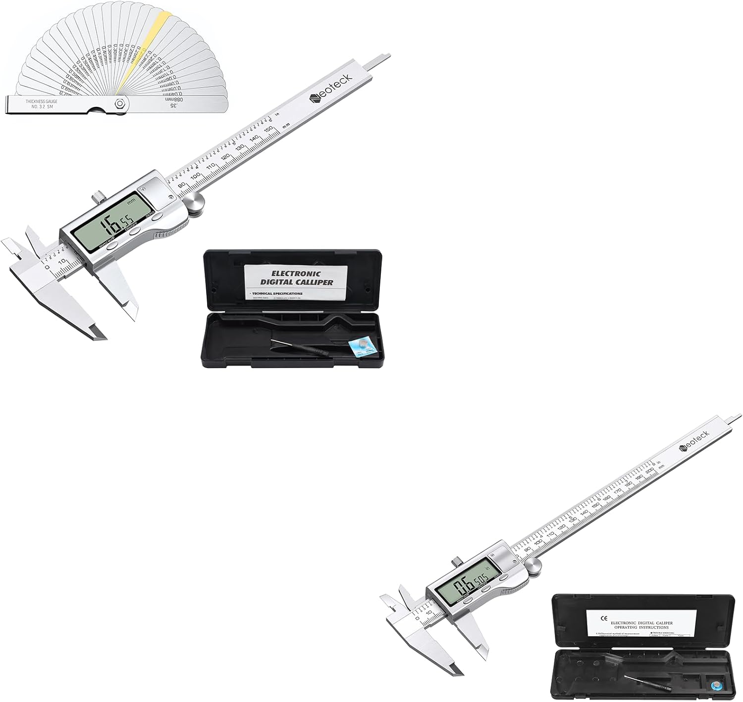 Neoteck Professional Engineering Kit: Non-Contact Voltage Tester Pen & Auto Ranging Digital Multimeter AC/DC Voltage, Current, Continuity, LED Flashlight, Buzzer Alarm
