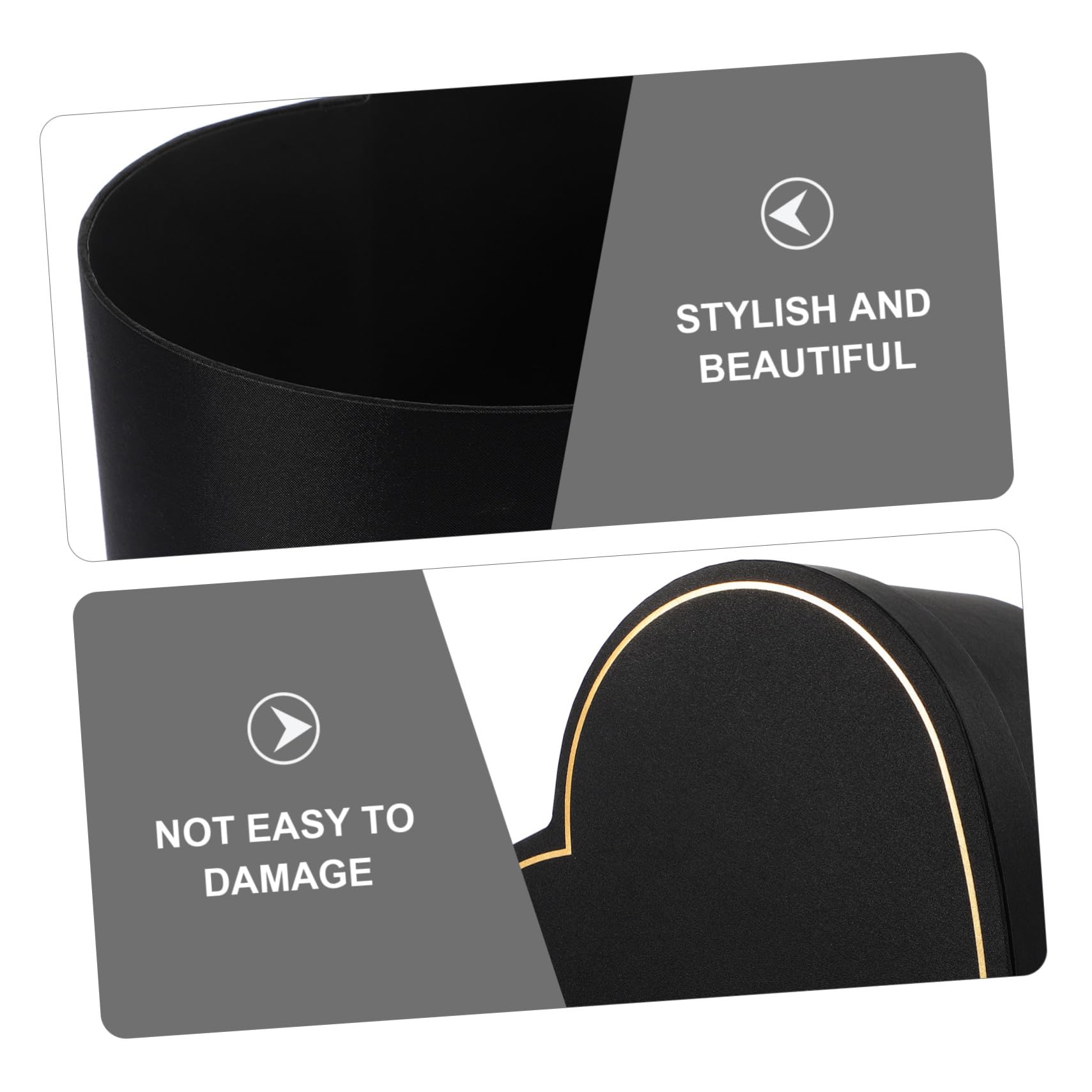 VALICLUD Geschenkbox als Stilvolle Verpackung mit Deckel aus Stoff Herzförmige in Schwarz für Party und Restaurant