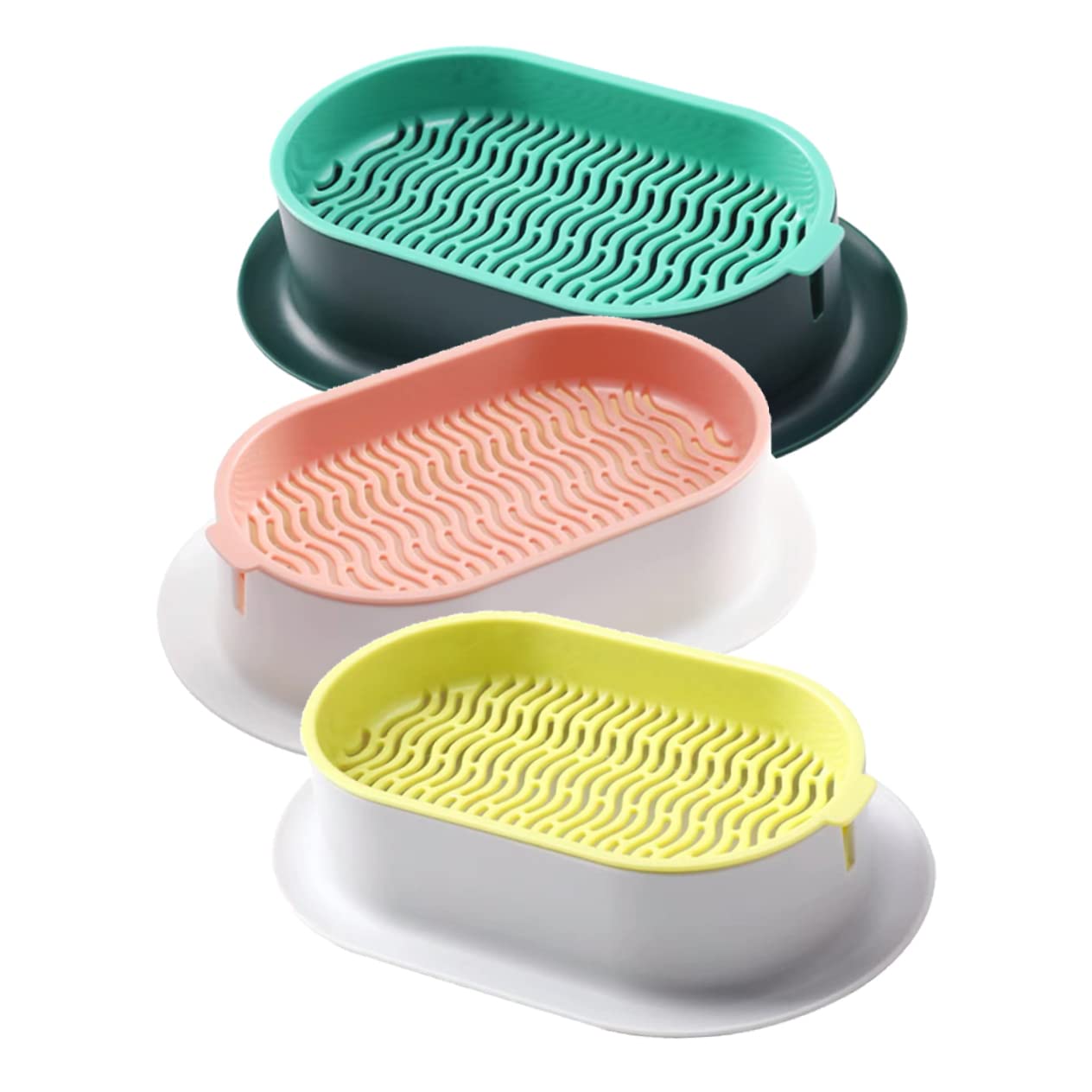 3pcs Household Practical Grass Trays Plastic Dogs Wheatgrass Pets Other Hydroponic Outdoor Container Propagation or Convenient for Indoor Cat Free Germination Catnip Bean Tray/36 ( Color : As Shown ,
