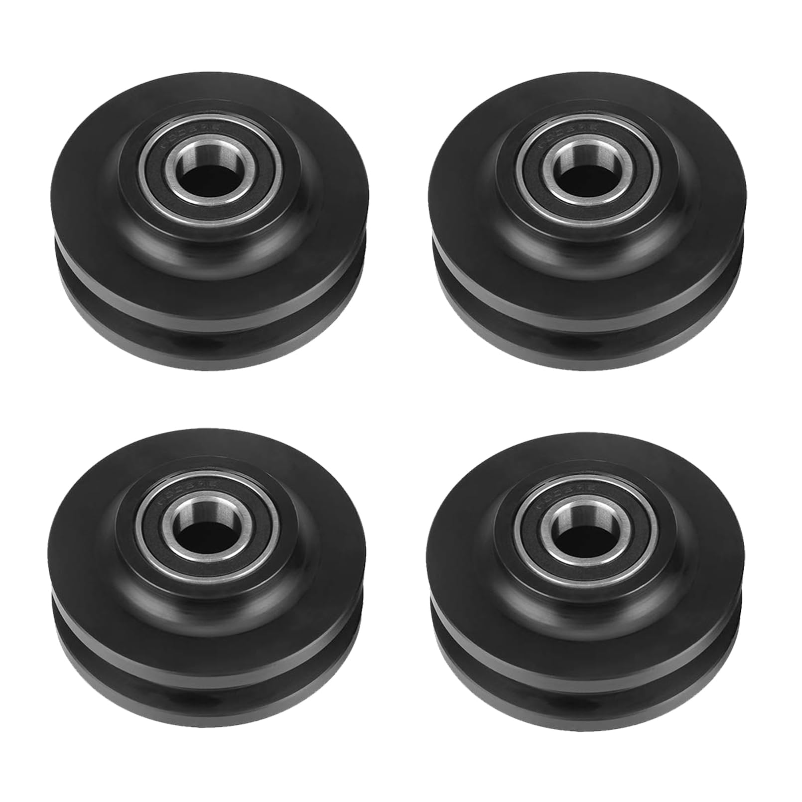 4Pcs Sliding Barn Door Wheel Heavy Duty Cabinet Window Pulley Roller Hardware Smoothy Quiet Sliding Door Track Perfect for DIY Barn Door