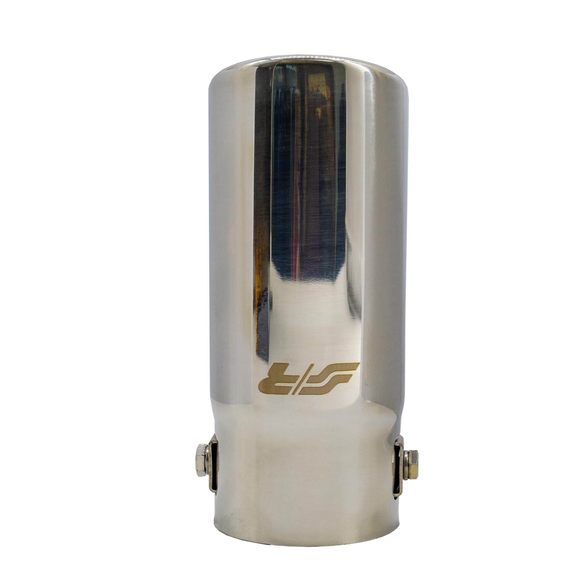 Simoni Racing Embout d'Échappement Rond/Oblique Inox - Ø65xL145mm