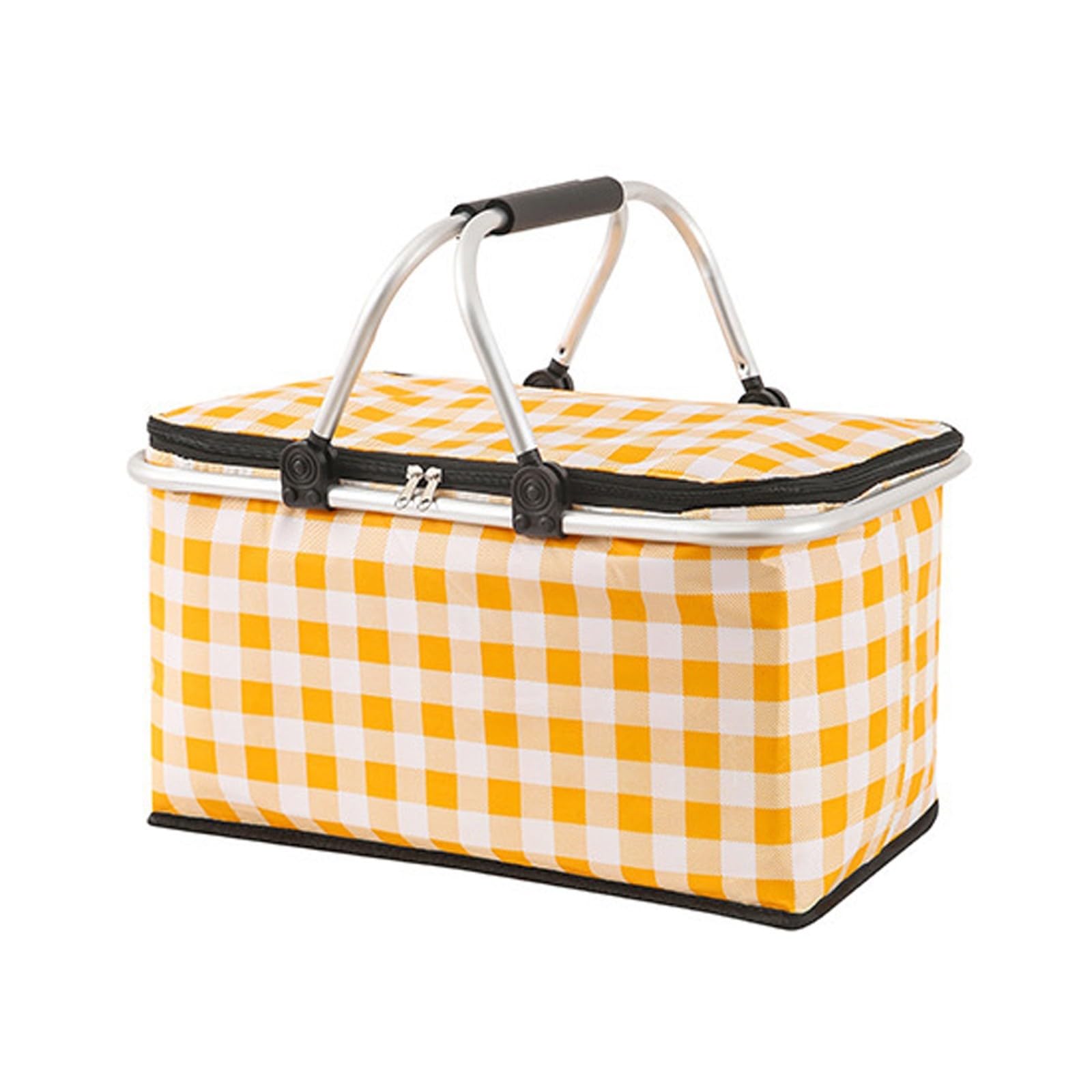 GpahrrDnij Insulated Picnic Bag Cooler Reusable Picnic Backpacks with Zippered Top - Insulated Bag for Hot or Cold,Picnic Basket Collapsible, Picnic,Beach, Outdoor (A)