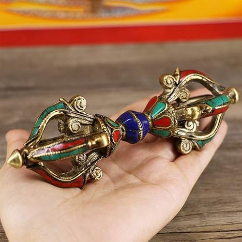 Miniatura 3 de Zerodis Maja Phurba, Maja hecha a mano de Phurba Tibetano Vajra Dorge Mascota Budismo Vajra Phurba Maja Tibetano Budista Suministros Religiosos