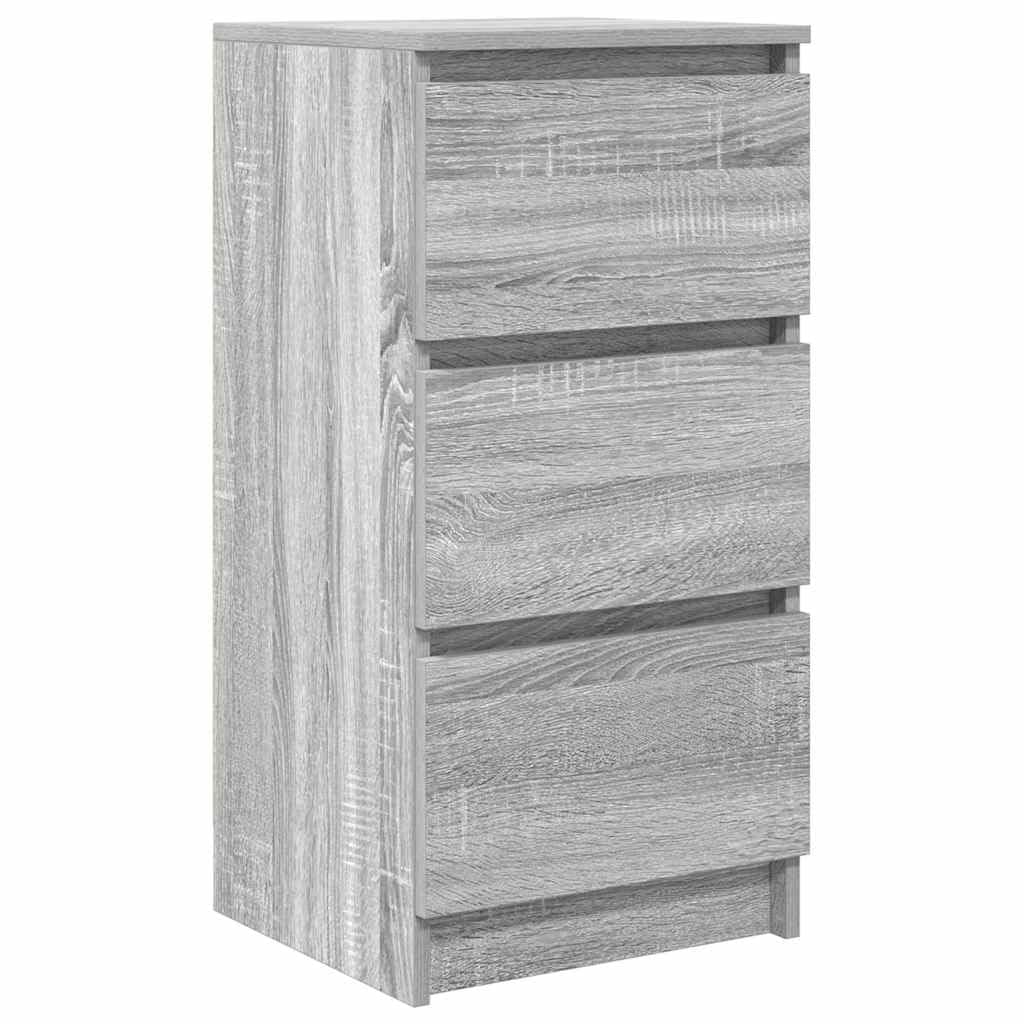Cómoda con 3 cajones gris Sonoma de diseño estrecho para organizar estancias pequeñas 1