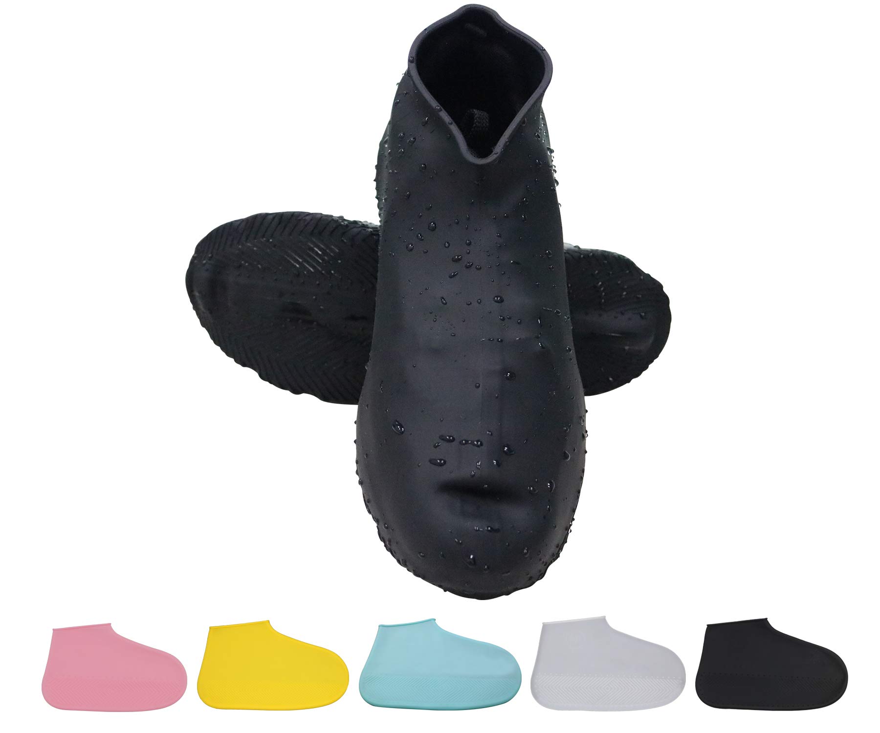 Durui Silicone Waterproof Shoes Cover,Reusable No-Slip Silicone Shoe Protectors for Kids,Women,Men.