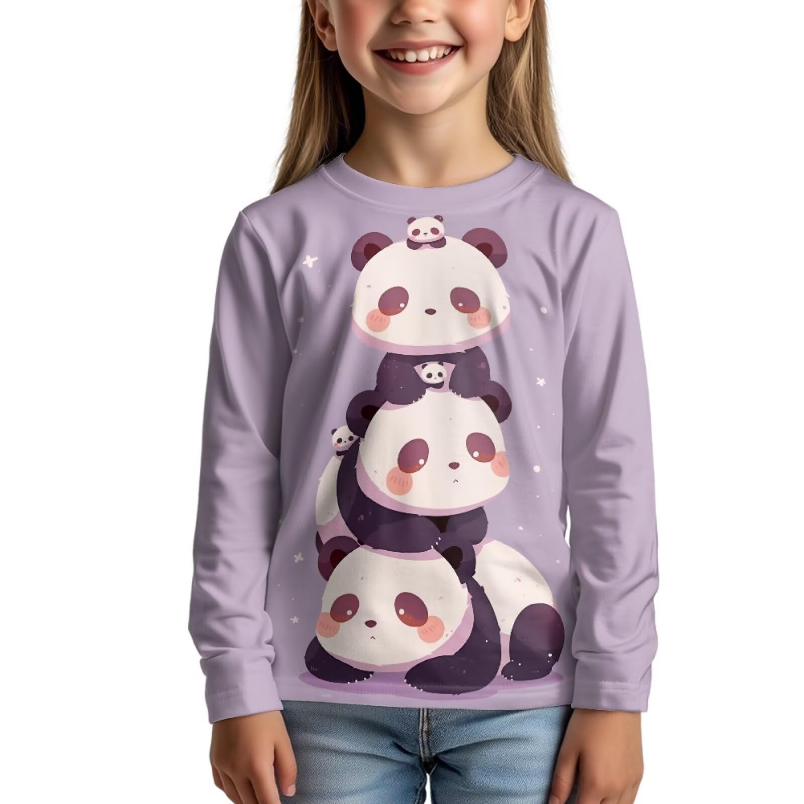 Uourmeti Girls Graphic Tees Long Sleeve T Shirts for Teens Casual Tshirts Junior Sportswear Fall Tops