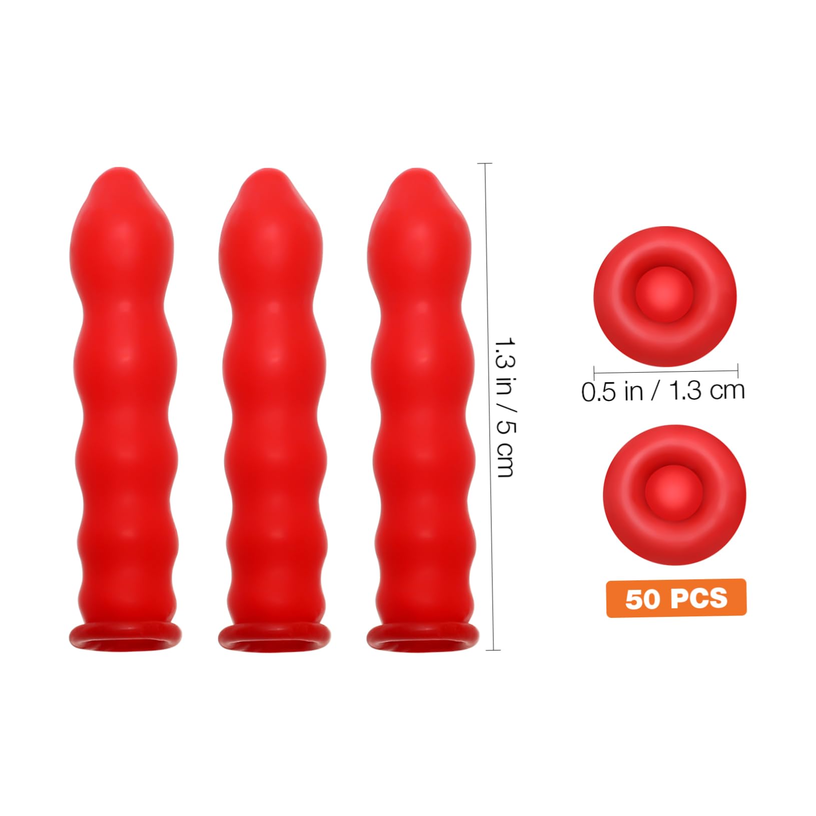 VILLCASE Caulk Cap Caulk Saving Cap Caulk Sealer Saver Open Caulking Tube for Sealing and Preserving, Red (50 Pieces)