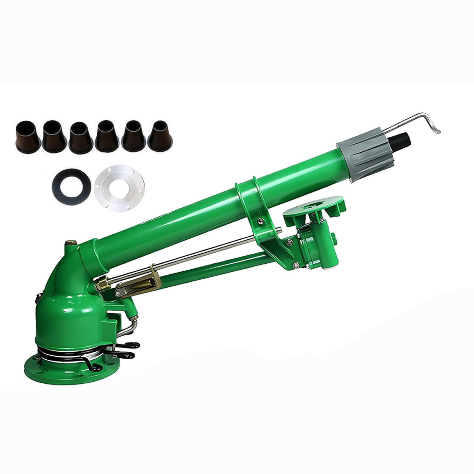 Irrigatori per Irrigazione Agricola, Lancia a Pioggia da 2" con Manometro, Pressione di Esercizio: 3-8 Bar, Irrigazione a 360° per Ampie Superfici, per Irrigazione Agricola