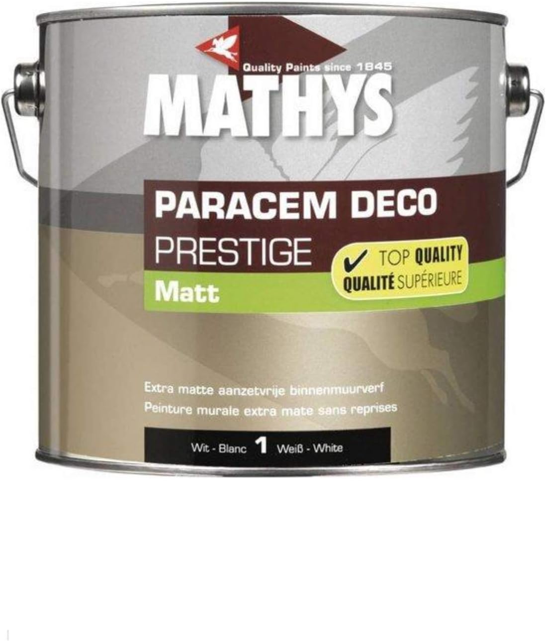 Mathys Paracem Deco Prestige Interior Paint Matt White 1L