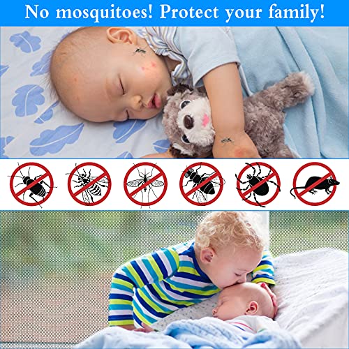 6 Stück Moskitonetz für Fenster, Insektenschutz Fensternetz Fliegengitter für Fenster Fliegengitter Mesh Bug Bee Moskito-Schutz Mückenschutz mit 6 Rollen Selbstklebeband ohne Bohren 1.5m*1.3m Schwarz