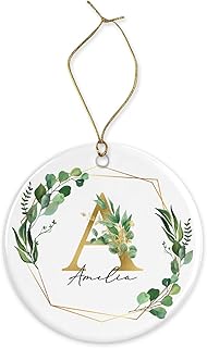 Custom Name Christmas ornament, Customised Christmas ornament, Custom ornament, Christmas tree decoration, personalised ornament, ornament, Name Initial Christmas ornament (Mdf)