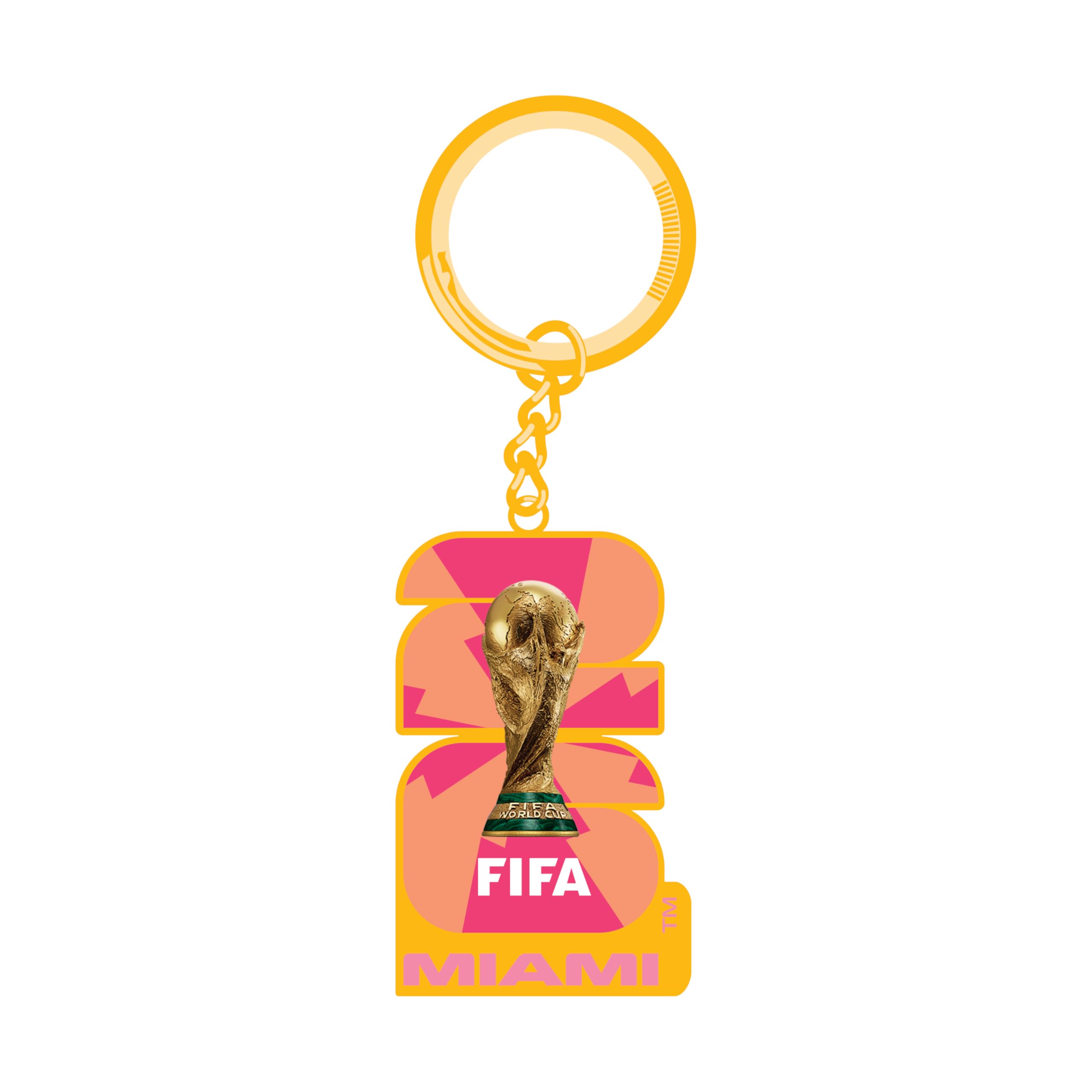 HONAV 2026 FIFA World Cup Miami Host City Keychain – Officially Licensed, Collectible Gift for Fans, Durable Metal Ring for Keys, Backpacks