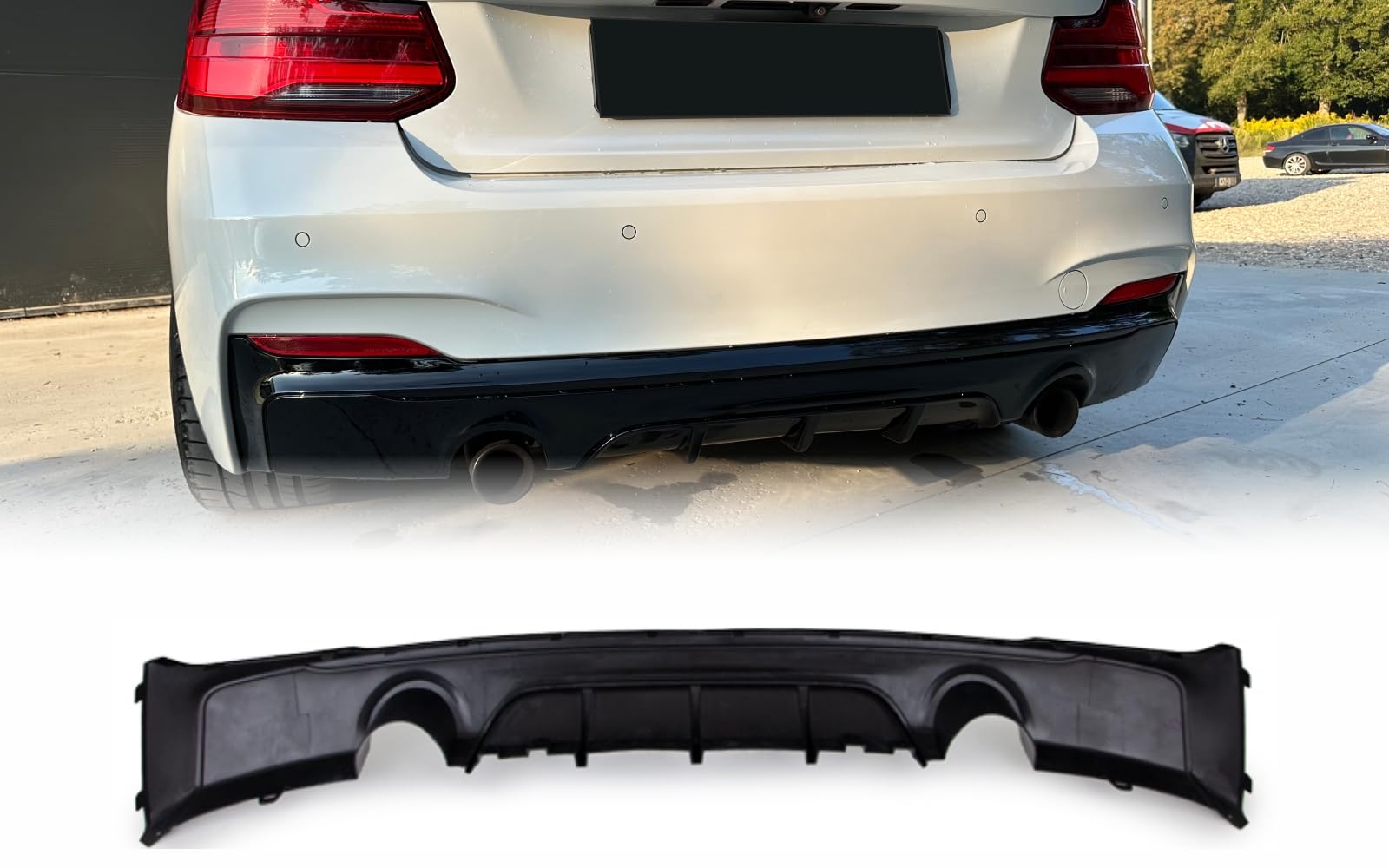 MpTuned F22 F23 Diffusore Nero Lucido per 2 M Sport 2014-2021 235i 240i