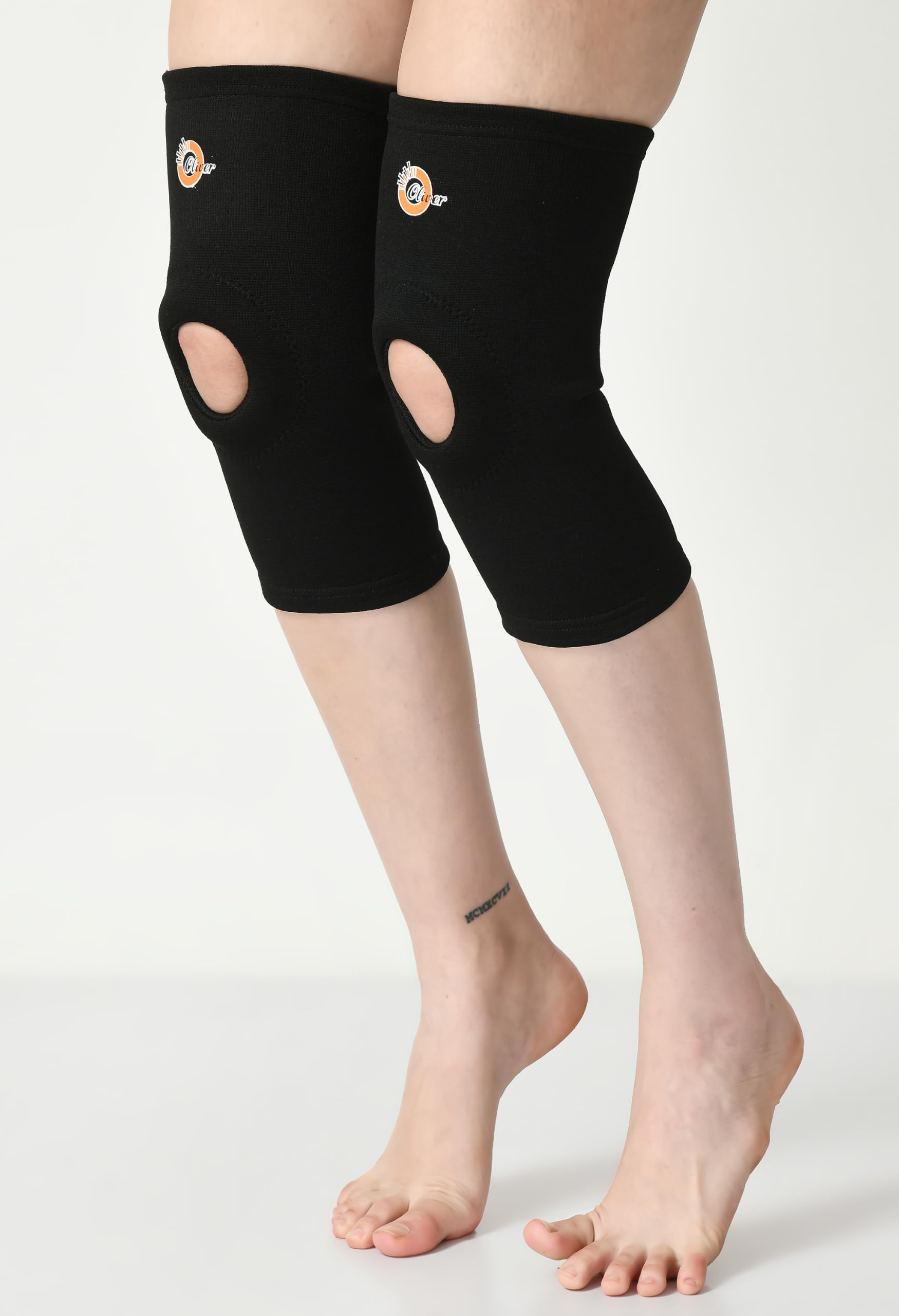 Oliver Knee Support Brace | Adjustable Open Patella Knee Brace with Side Stabilizers | Compression Knee Support for Men & Women (Black, Universal) | Open‑patella design with breathable fabric for comfort and support-image-26