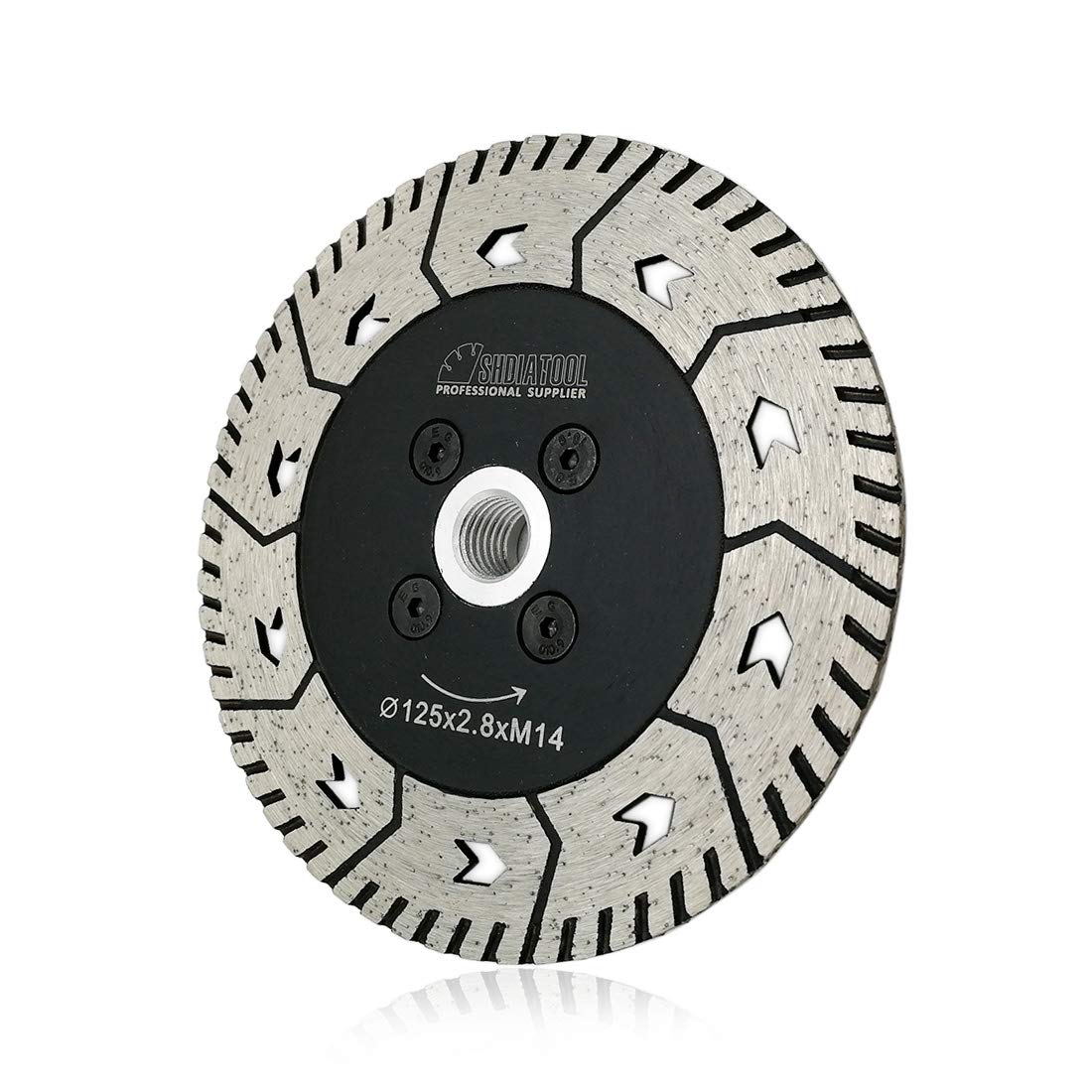 SHDIATOOL Disco Diamantato 2 Pezzi 125mm con Lama Doppia per Tagliare e Macinare Calcestruzzo Marmo Granito