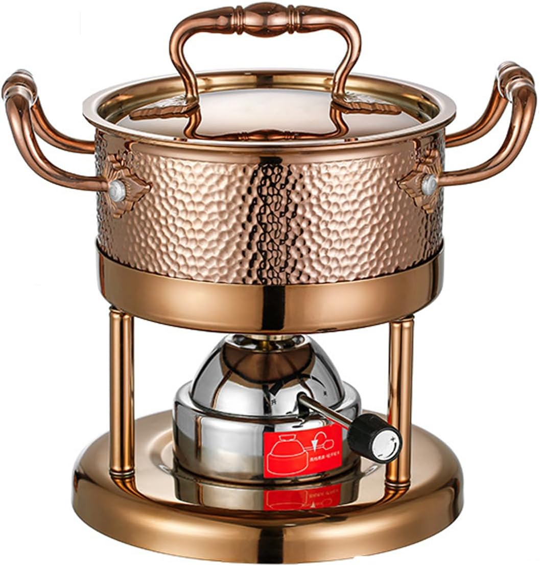 Olla pequeña para hot pot individual, portátil, acero inoxidable