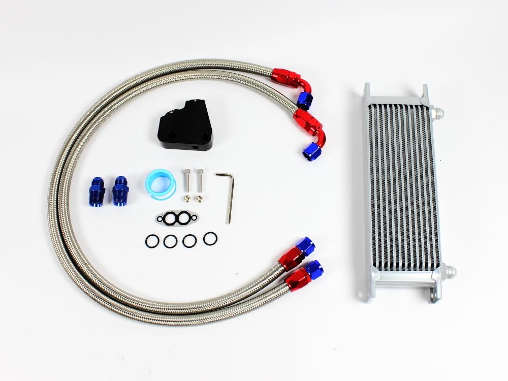 13 file di alluminio radiatore olio kit alluminio coperchio filtro olio adattatore 2 connettori 1/8" per sensori di temperatura e pressione per motori C5 C6 C7 LS1 LS2 LS3 LS6 LS7 LS9 Gen IV 1038030