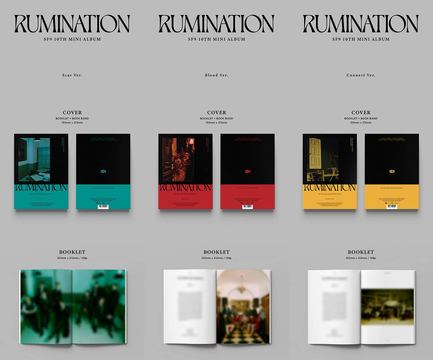 Amazon.com: SF9 RUMINATION 10th Mini Album. ( SCAR / BLOOD