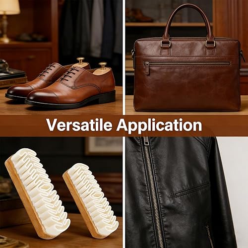 Miniatura 5 de Cepillo de gamuza para zapatos, cepillo de gamuza de nobuk para zapatos, cepillos multiusos de pulido de goma con cepillo de cerdas suaves, para